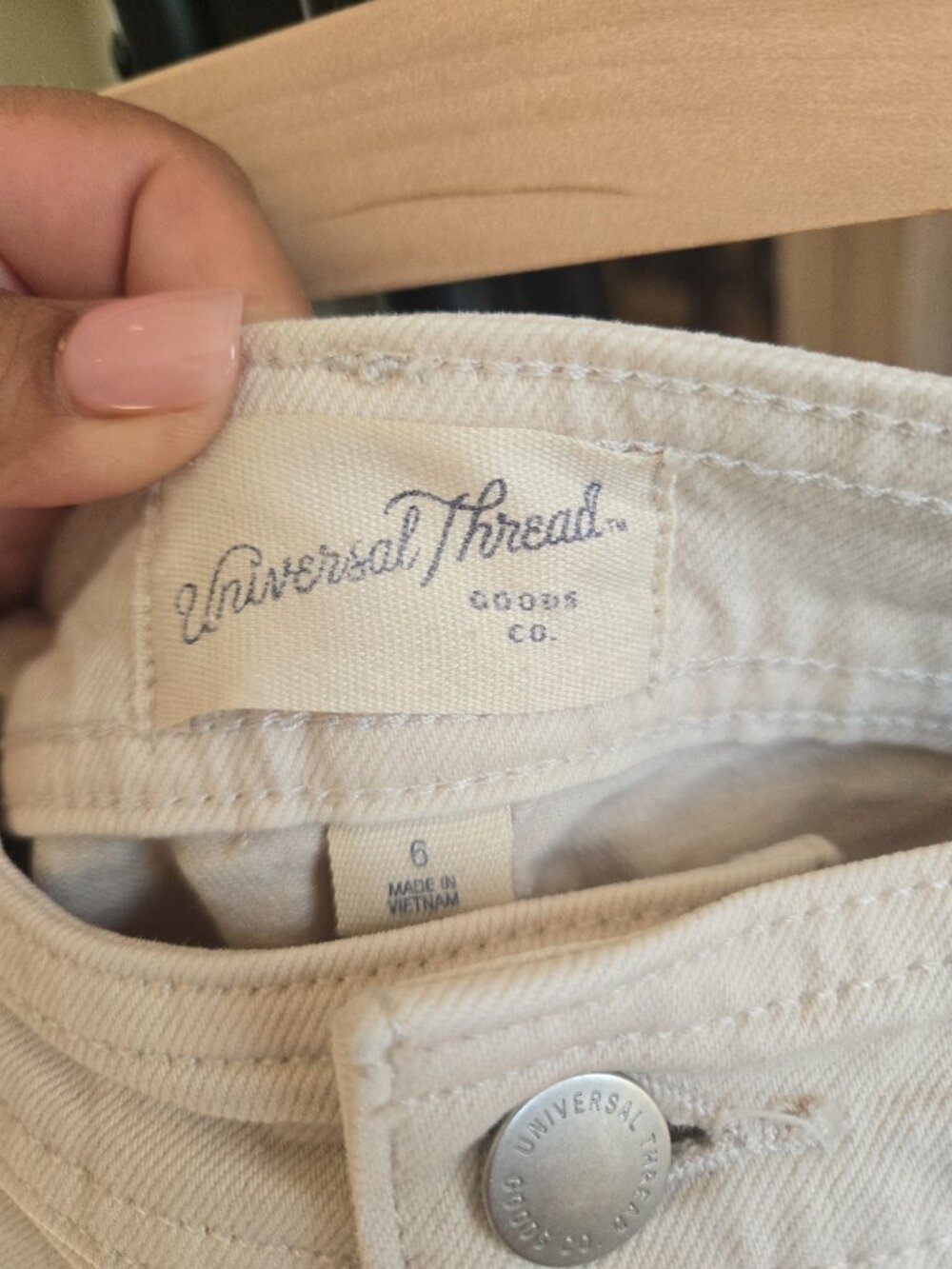 Universal Thread Sailor Wide Leg High Rise Cream/ivory Jeans Size 6 - Picture 5 of 12